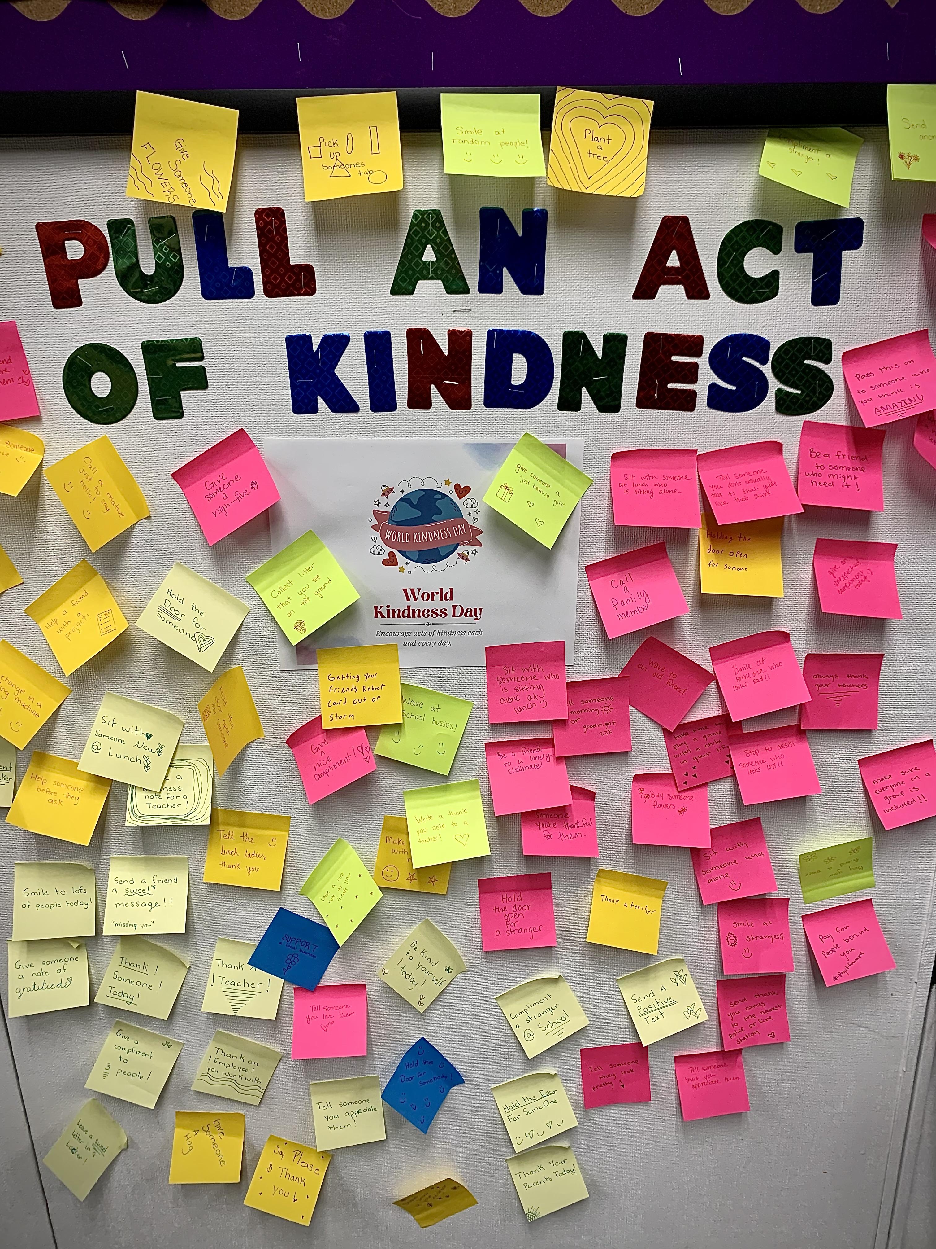 Portola JSHS acts of kindness